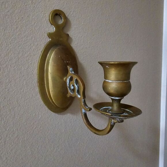 Vintage Pier 1 Brasa Sconcess Candle Holder Set Of Two - Picture 9 of 11